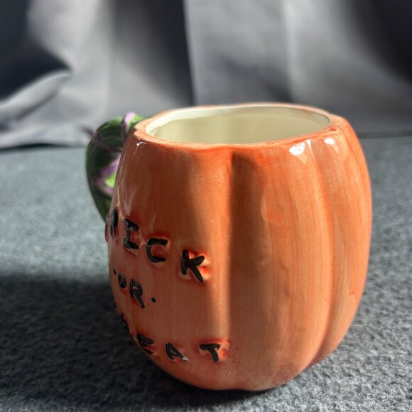 Holiday Home Coffee Mug Pumpkin Jack-O-Lantern 3D Design Halloween Ceramic CSC - Picture 7 of 9